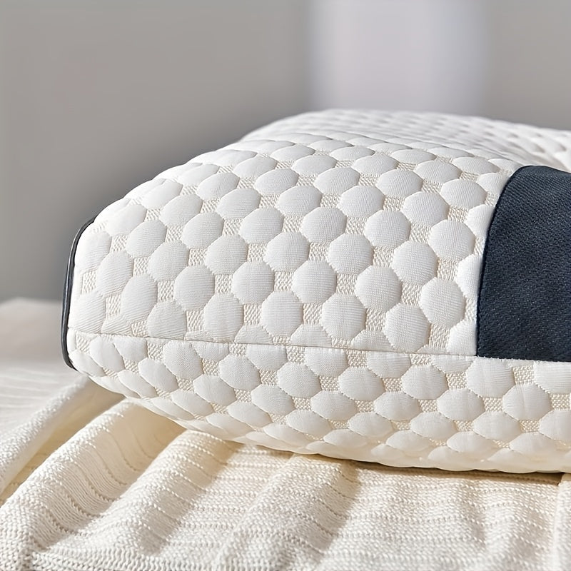 2pcs Massage Neck Pillows Adjustable Ergonomic Orthopedic Contour Support, High-Quality Pillow Core With Removable Zippered Cover, All-Season Sleeping Comfort, Neck And Shoulder Massager, Modern Pillow Design, Breathable Fabr
