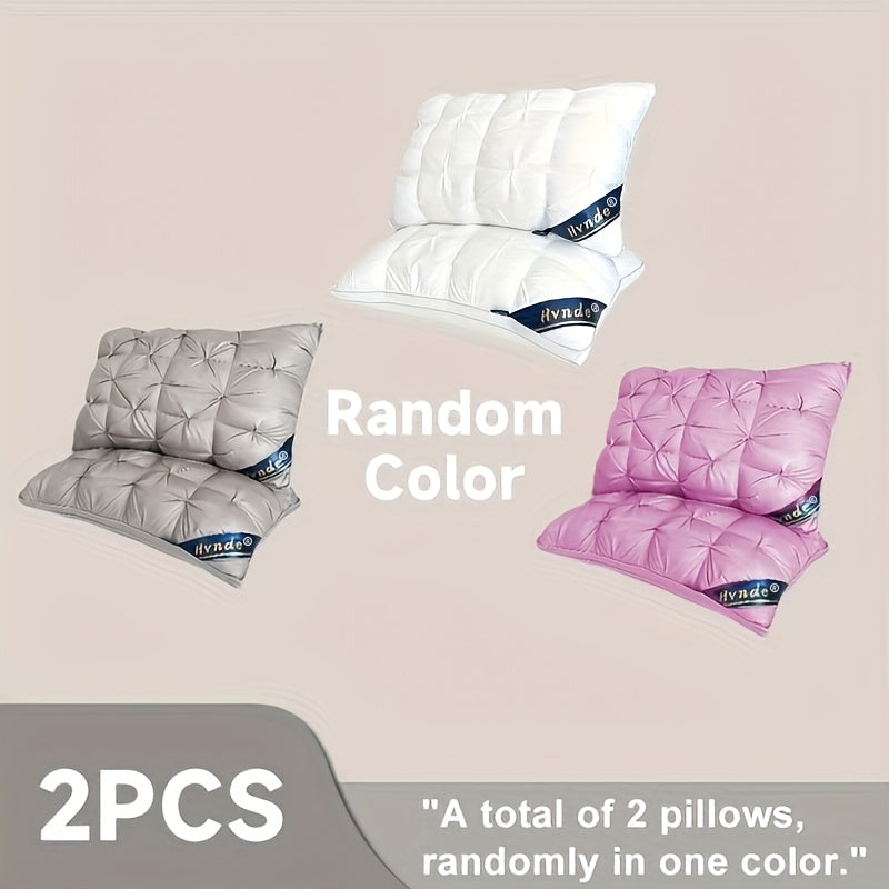 2-Pack Luxury Hotel Collection Pillows: Ultra-Supportive for Deep Sleep & Neck, Resilient High-Loft Core, Hypoallergenic Plush Cover, Cooling, Neck Pillows & All-Season Comfort - Ideal Gift