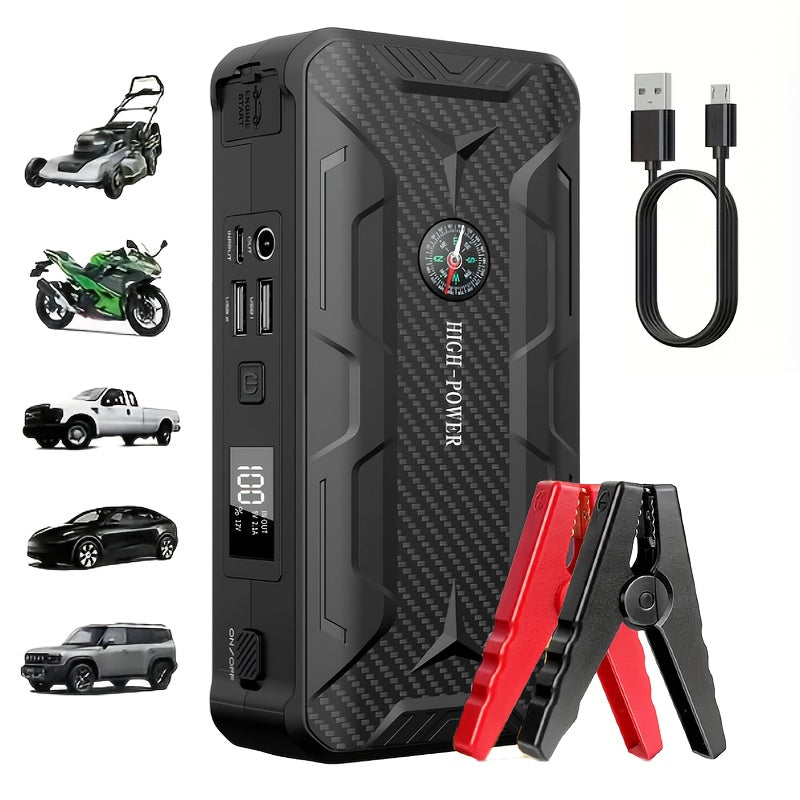 Jump Starter with Air Compressor: 10000A 7-in-1 Emergency Jump Starter, 150 PSI Tire Inflator, Portable Battery Charger, LED Light