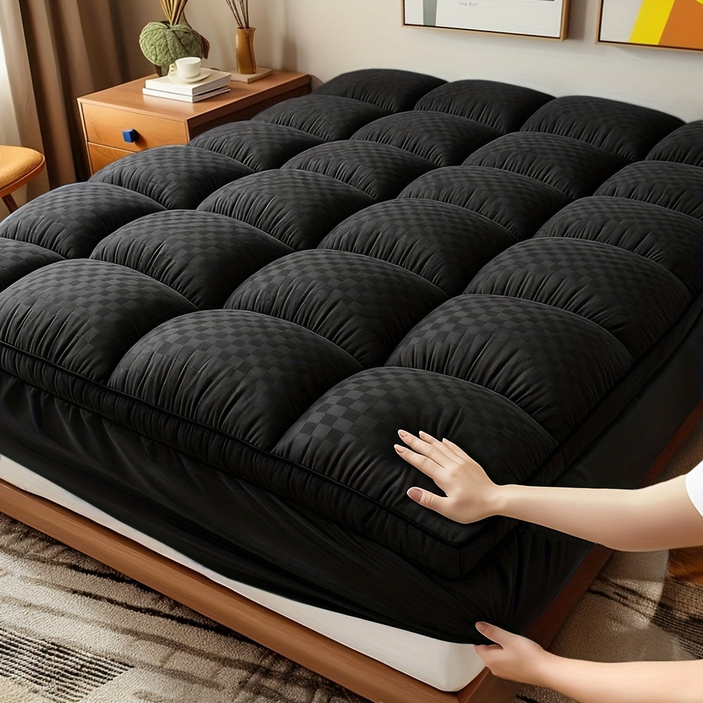 Extra-Thick Mattress Cover with Cushioning Topper - Spill-Proof & Stain-Resistant Bed Suitable for Bedrooms, Student Dorms,, - Machine Washable Breathable Cover Fits All Bed Sizes (No)