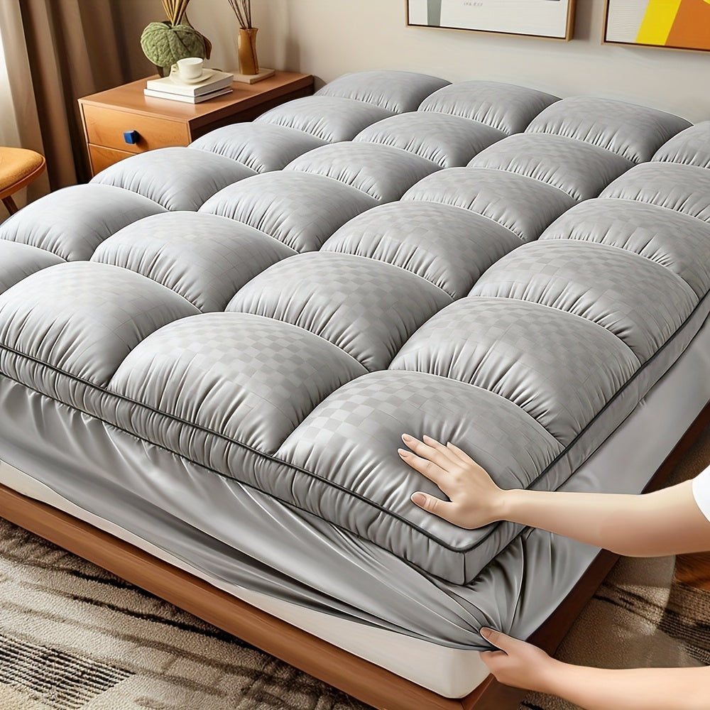 Extra-Thick Mattress Cover with Cushioning Topper - Spill-Proof & Stain-Resistant Bed Suitable for Bedrooms, Student Dorms,, - Machine Washable Breathable Cover Fits All Bed Sizes (No)