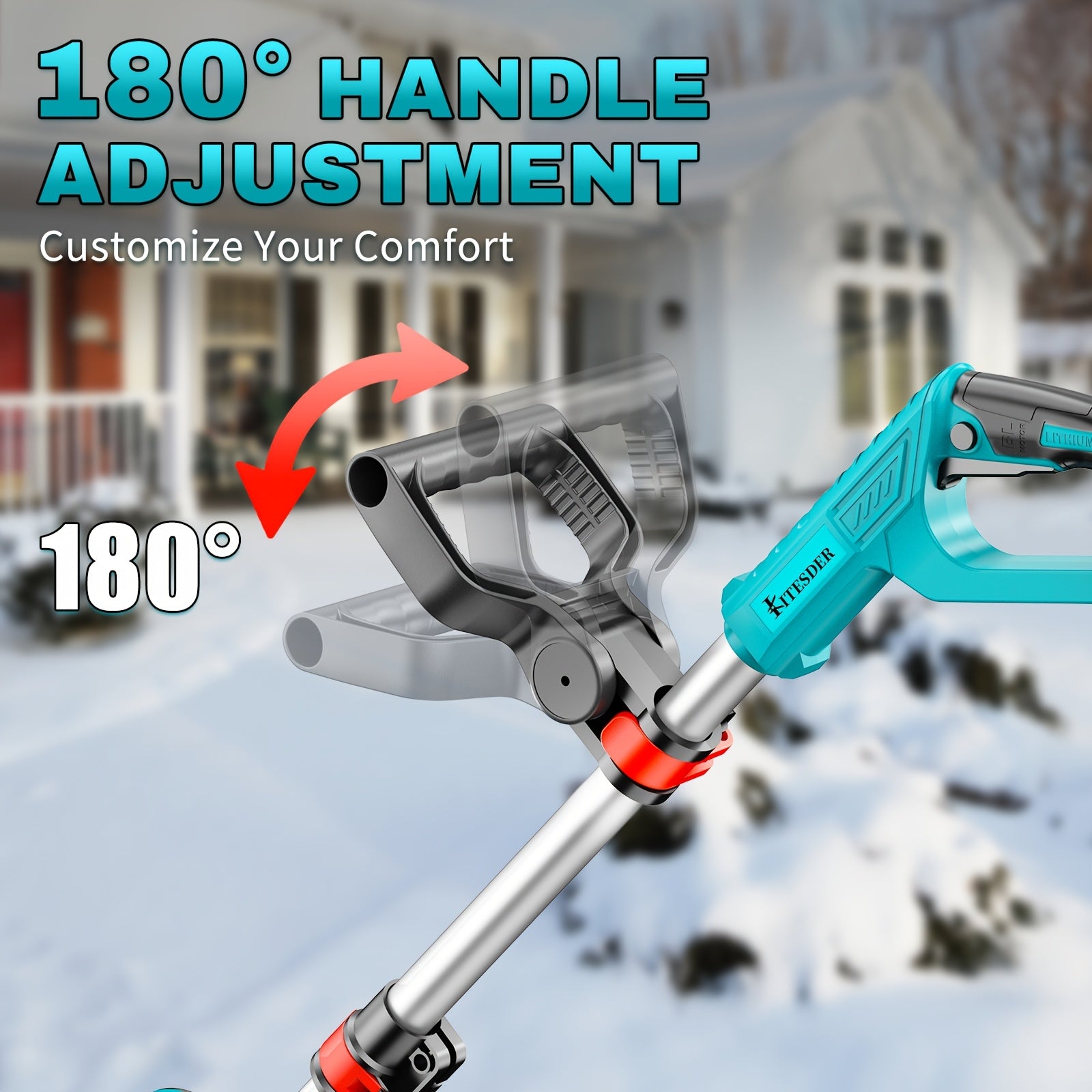 20V Snow Blower with Brushless Motor | 12'' Clearing Width & 6'' Depth, 20FT Snow Throwing Distance, 4.0Ah Rechargeable Lithium Battery, Easy to Store, Ideal for Sidewalks, Steps, Small Driveways - Clears Mild to Moderate Sno