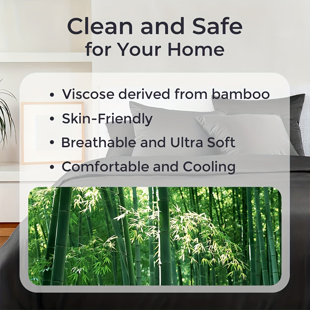 4pcs/6pcs Bamboo Cooling Children Bedding - Breathable And Comfortable - Fit for Hot Sleepers And Sweats, Pillowcases, Flat Sheet And Fitted Sheet - A Perfect Gift