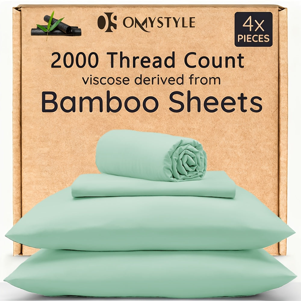 4pcs/6pcs Bamboo Cooling Children Bedding - Breathable And Comfortable - Fit for Hot Sleepers And Sweats, Pillowcases, Flat Sheet And Fitted Sheet - A Perfect Gift