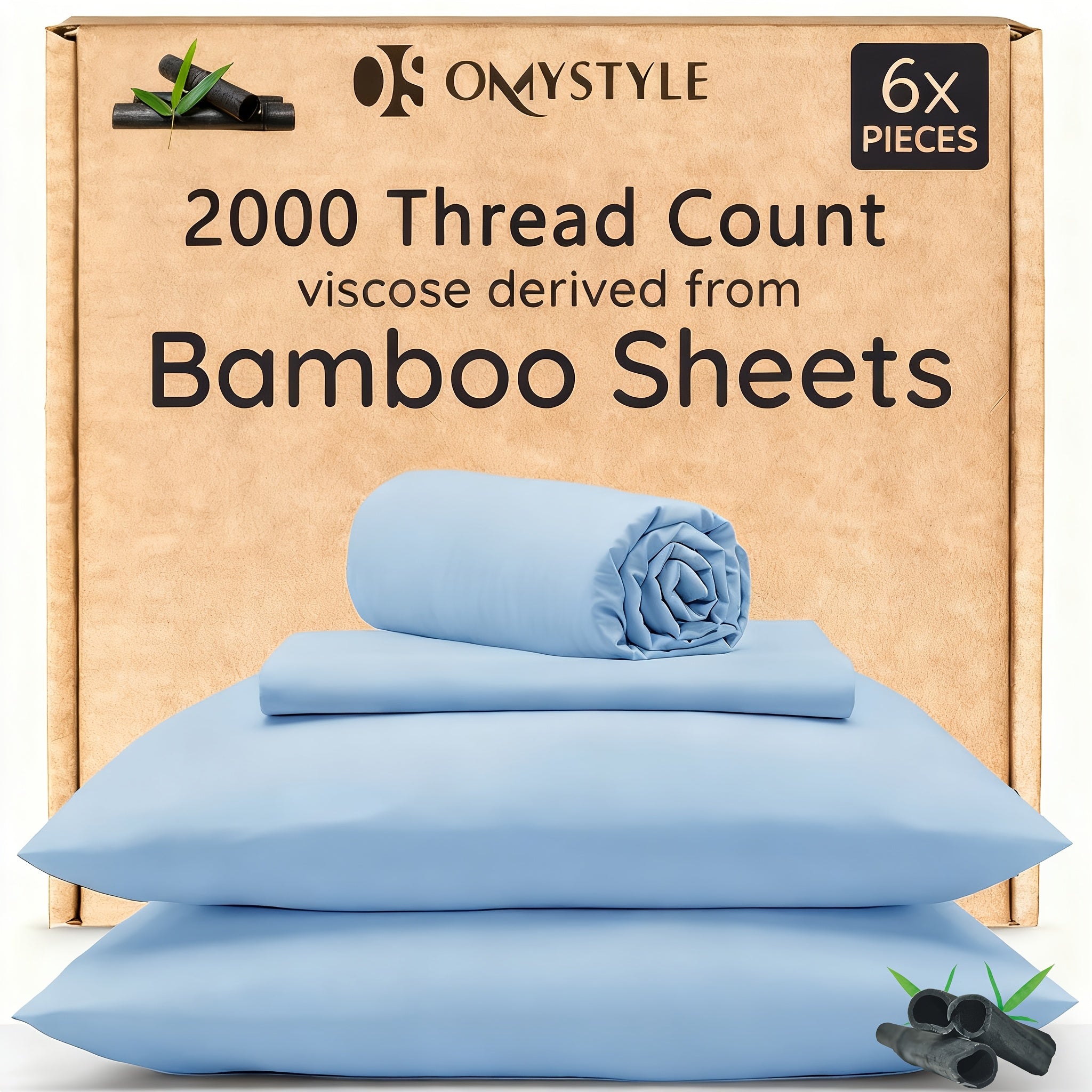 4pcs/6pcs Bamboo Cooling Children Bedding - Breathable And Comfortable - Fit for Hot Sleepers And Sweats, Pillowcases, Flat Sheet And Fitted Sheet - A Perfect Gift