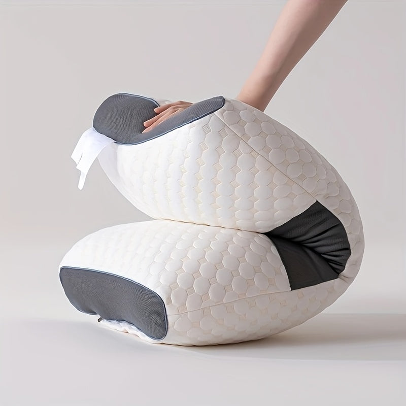 Purchase One And Receive Another at No Cost, Two Soft Woven Neck Massage Pillows for Couples - Featuring Adjustable Ergonomic, High-Quality Pillow Core, And a Removable Pillowcase for Enhanced Sleeping Comfort.