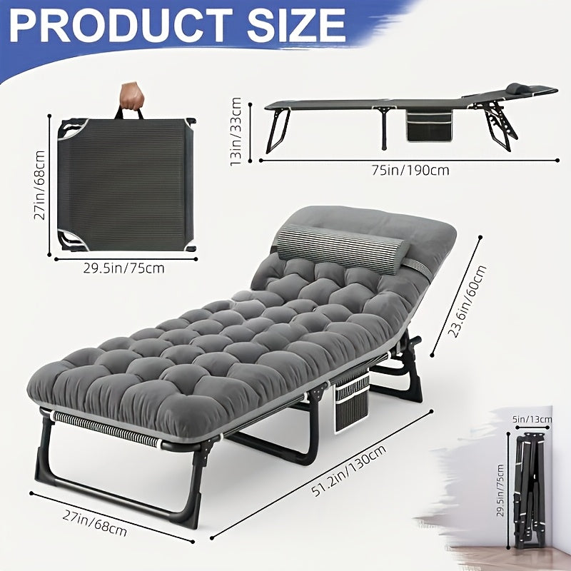 Heavy-Duty Folding Bed Measuring 8 to 10 Feet, with a Height of 70.4 to 74 Inches And Weight Capacities of 450, 500, 550, Or 600 Pounds. This Portable Guest Bed Comes with a Flip-Up Mattress Included