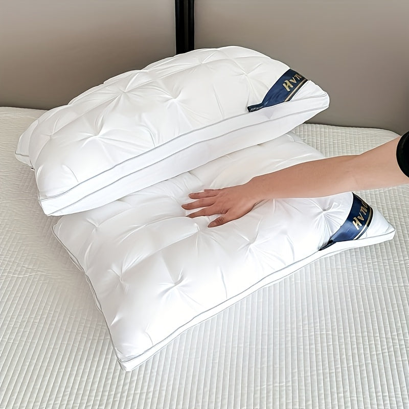 2-Pack Luxury Hotel Collection Pillows: Ultra-Supportive for Deep Sleep & Neck, Resilient High-Loft Core, Hypoallergenic Plush Cover, Cooling, Neck Pillows & All-Season Comfort - Ideal Gift