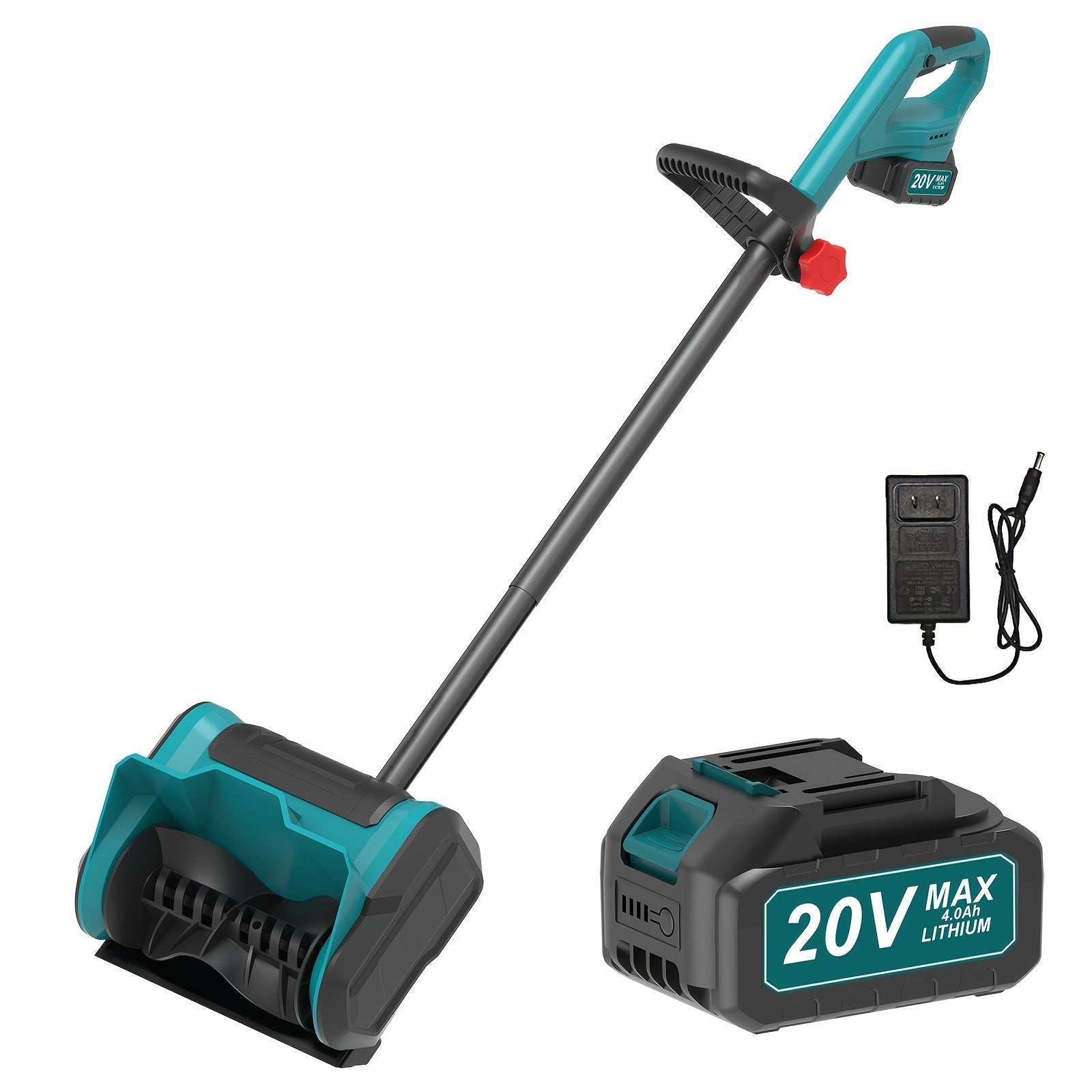 20V Snow Blower with Brushless Motor | 12'' Clearing Width & 6'' Depth, 20FT Snow Throwing Distance, 4.0Ah Rechargeable Lithium Battery, Easy to Store, Ideal for Sidewalks, Steps, Small Driveways - Clears Mild to Moderate Sno