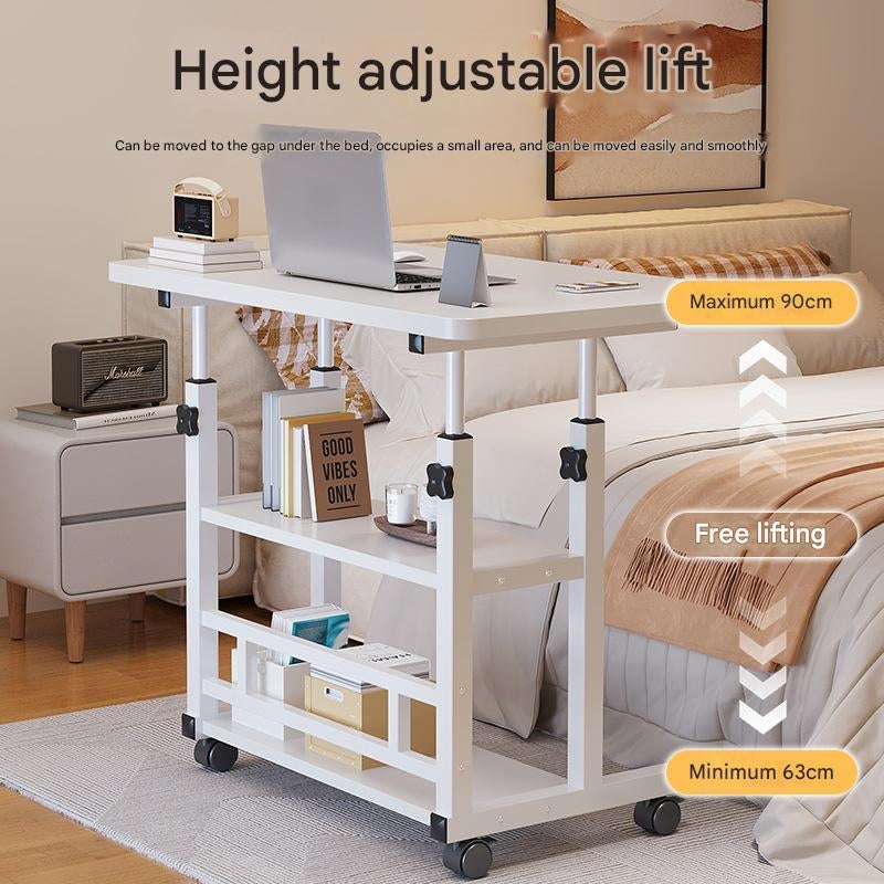 Multifunctional Standing Desk, Height Adjustable 23.62-35.43 Inches, Ergonomic Mobile Computer Desk with Casters, Stable and Comfortable, Sturdy and Durable, Easy to Assemble, Spacious Study Desk Suitable for Home Office and