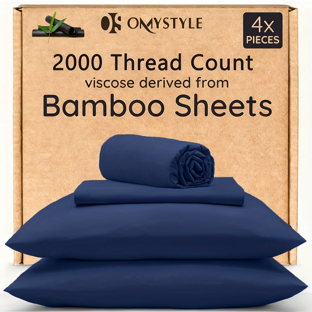 4pcs/6pcs Bamboo Cooling Children Bedding - Breathable And Comfortable - Fit for Hot Sleepers And Sweats, Pillowcases, Flat Sheet And Fitted Sheet - A Perfect Gift