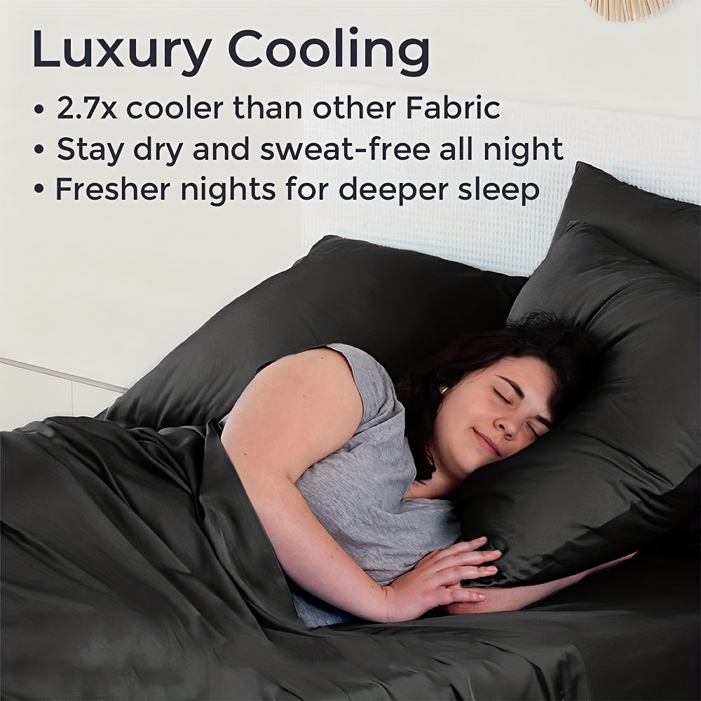 4pcs/6pcs Bamboo Cooling Children Bedding - Breathable And Comfortable - Fit for Hot Sleepers And Sweats, Pillowcases, Flat Sheet And Fitted Sheet - A Perfect Gift