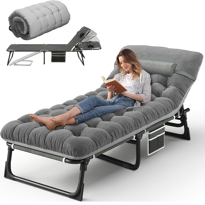 Heavy-Duty Folding Bed Measuring 8 to 10 Feet, with a Height of 70.4 to 74 Inches And Weight Capacities of 450, 500, 550, Or 600 Pounds. This Portable Guest Bed Comes with a Flip-Up Mattress Included