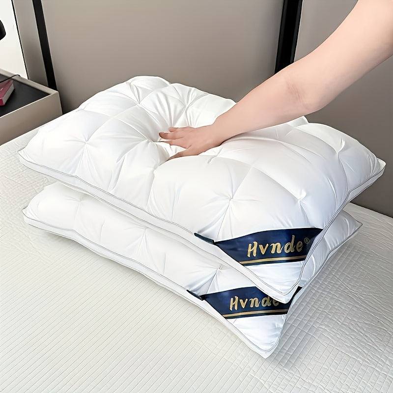 2-Pack Luxury Hotel Collection Pillows: Ultra-Supportive for Deep Sleep & Neck, Resilient High-Loft Core, Hypoallergenic Plush Cover, Cooling, Neck Pillows & All-Season Comfort - Ideal Gift