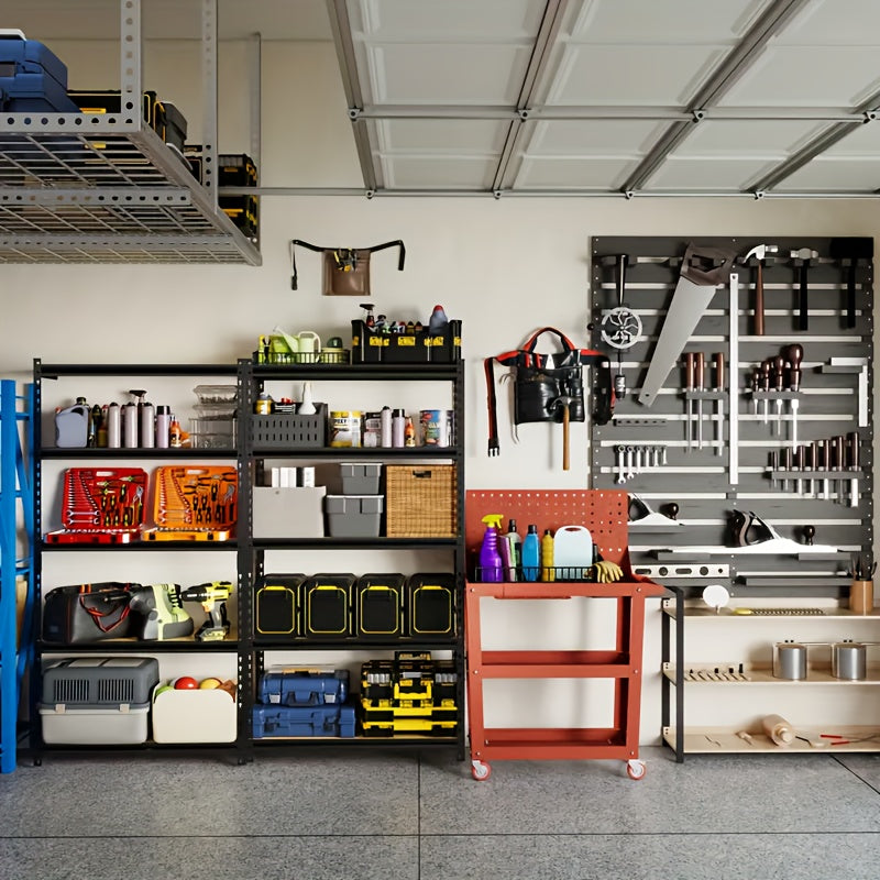 72 Inch Heavy-duty Metal Storage Rack, With A Load-bearing Capacity Of 2000 Pounds Per Layer, Adjustable Height, Easy Assembly For Independent Garage, Warehouse, Home, And Office Shelves - Industrial Style Sorting Rack, Utili