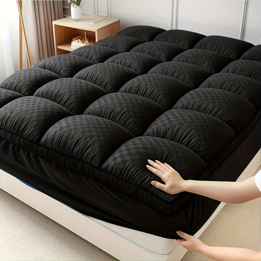 Extra-Thick Mattress Cover with Cushioning Topper - Spill-Proof & Stain-Resistant Bed Suitable for Bedrooms, Student Dorms,, - Machine Washable Breathable Cover Fits All Bed Sizes (No)