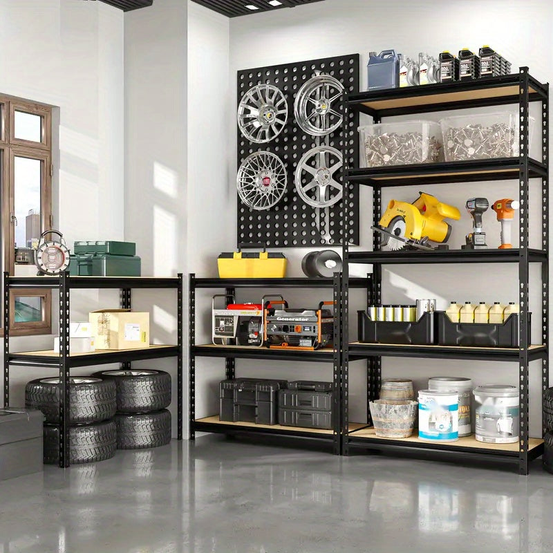 72 Inch Heavy-duty Metal Storage Rack, With A Load-bearing Capacity Of 2000 Pounds Per Layer, Adjustable Height, Easy Assembly For Independent Garage, Warehouse, Home, And Office Shelves - Industrial Style Sorting Rack, Utili