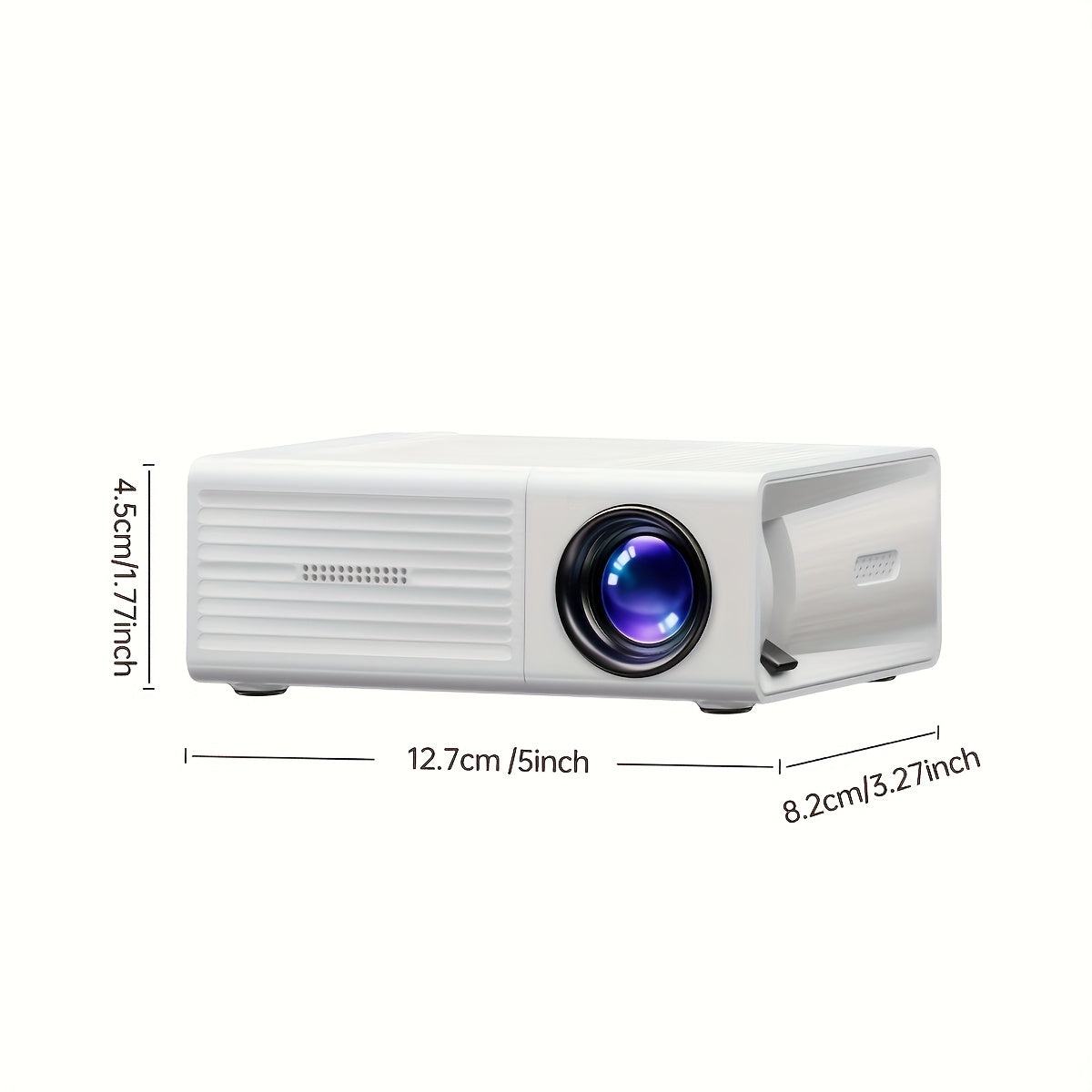 Compact Video Projector with Full HD 4K Capability, 720P Local Resolution, LCD Display Similar to Smart Tvs, Works with Smartphones, Tablets, And Laptops, USB Compatible, Ideal for Movies, Gaming, And Home Theater
