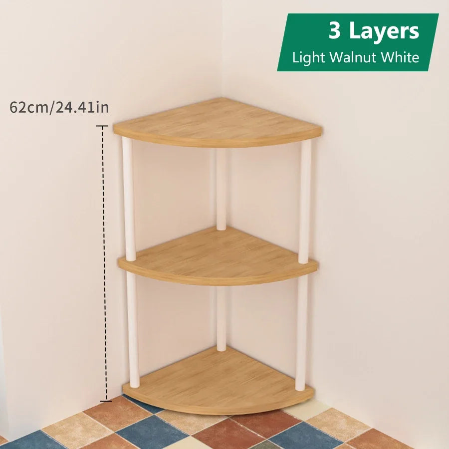 Multi-layer Storage Rack Wall Corner Shelf Living Room/Kitchen/Bedroom Wall Corner Organize Storage Shelf Plant Rack Flower Rack