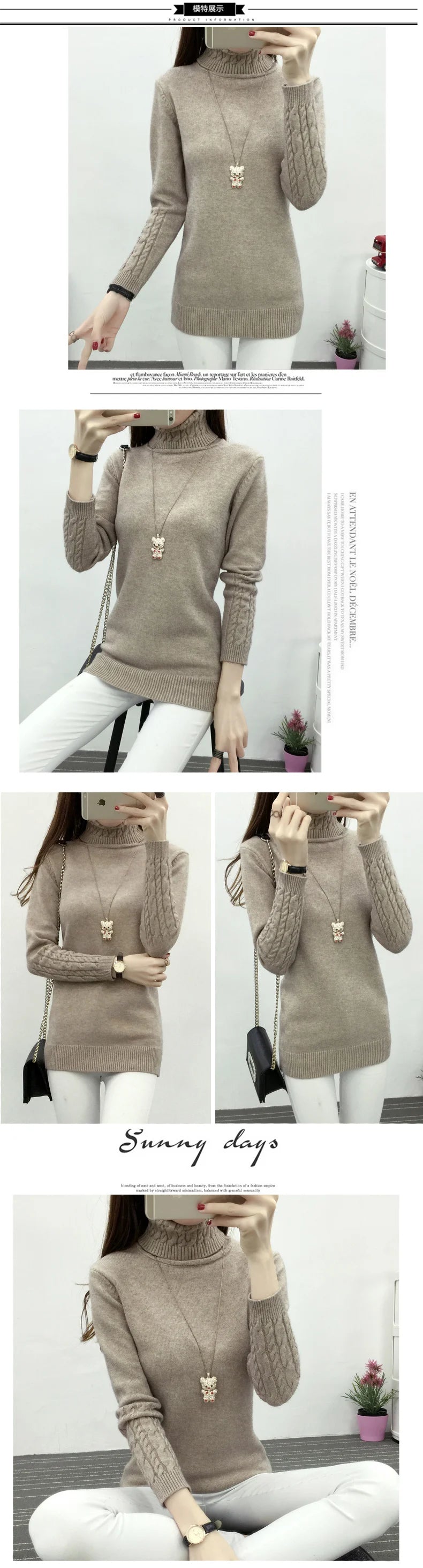 Women Turtleneck Winter Sweater Womens 2026 Long Sleeve Knitted Sweaters Keep Warm Pullovers Female Jumper Tricot Tops