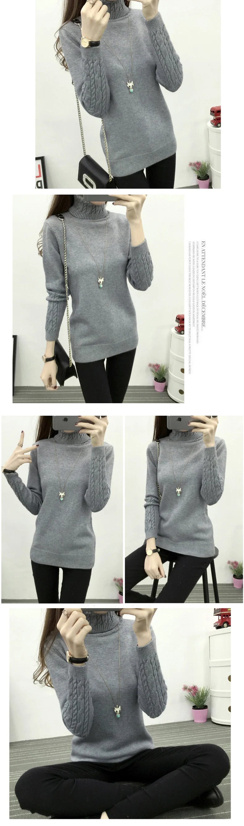 Women Turtleneck Winter Sweater Womens 2026 Long Sleeve Knitted Sweaters Keep Warm Pullovers Female Jumper Tricot Tops