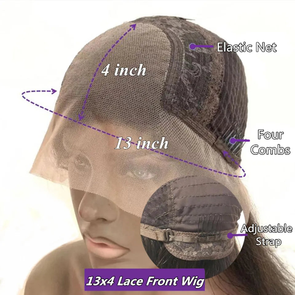 Real Human Hair Wig Short Human Hair Wigs for Black Women 200% Density Lace Front Wig 5x5 Closure Wigs Highlight Wig Human Hair