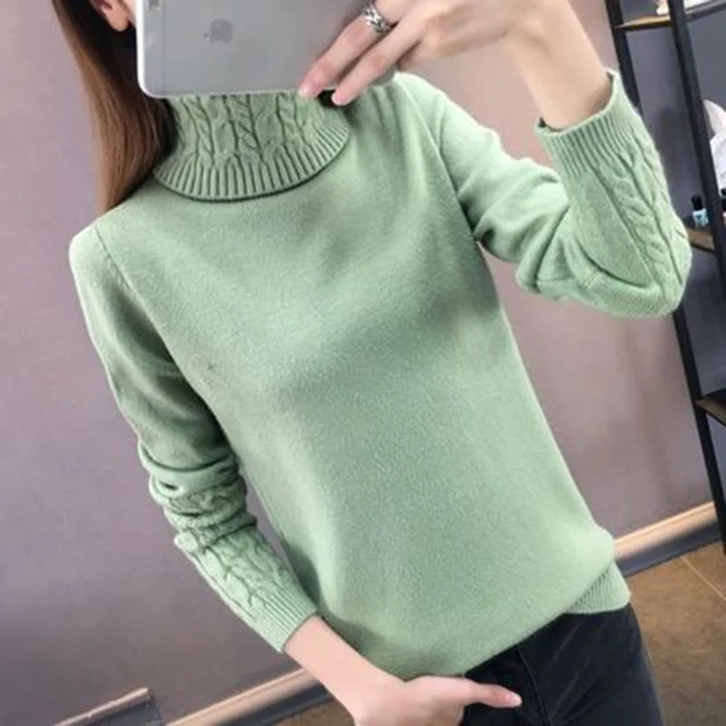 Women Turtleneck Winter Sweater Womens 2026 Long Sleeve Knitted Sweaters Keep Warm Pullovers Female Jumper Tricot Tops