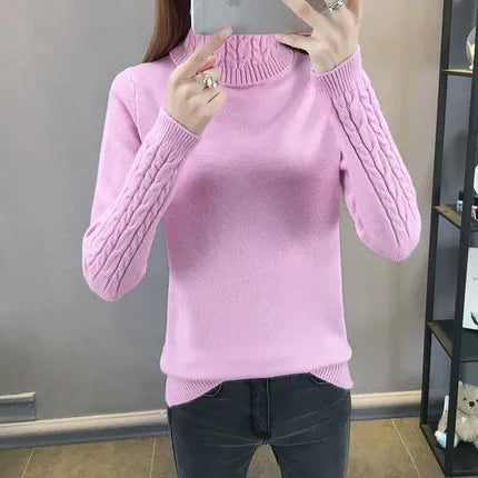 Women Turtleneck Winter Sweater Womens 2026 Long Sleeve Knitted Sweaters Keep Warm Pullovers Female Jumper Tricot Tops