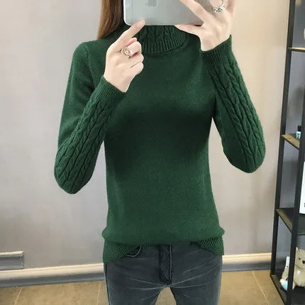 Women Turtleneck Winter Sweater Womens 2026 Long Sleeve Knitted Sweaters Keep Warm Pullovers Female Jumper Tricot Tops