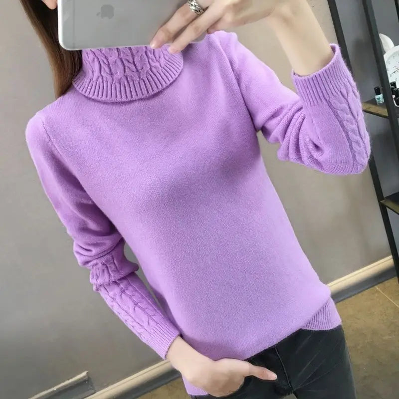 Women Turtleneck Winter Sweater Womens 2026 Long Sleeve Knitted Sweaters Keep Warm Pullovers Female Jumper Tricot Tops