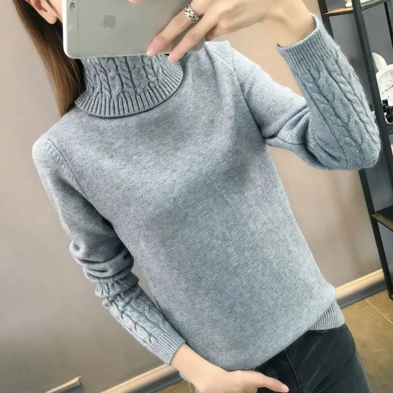 Women Turtleneck Winter Sweater Womens 2026 Long Sleeve Knitted Sweaters Keep Warm Pullovers Female Jumper Tricot Tops