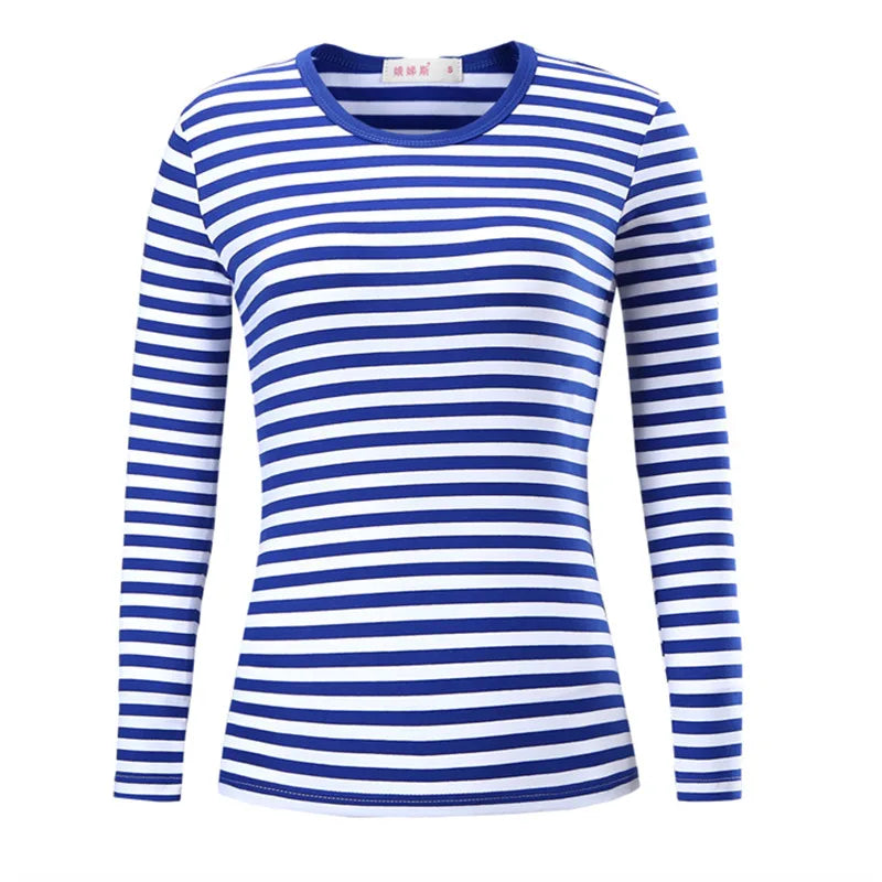 Men t-shirt for men clothing harajuku Women's t-shirt Slim Fit cotton Stripe Long sleeve tshirt Plus Size fashion T-shirts top