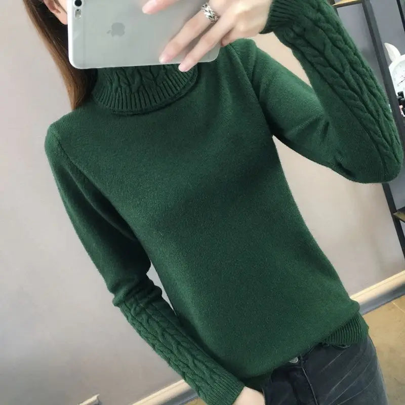 Women Turtleneck Winter Sweater Womens 2026 Long Sleeve Knitted Sweaters Keep Warm Pullovers Female Jumper Tricot Tops