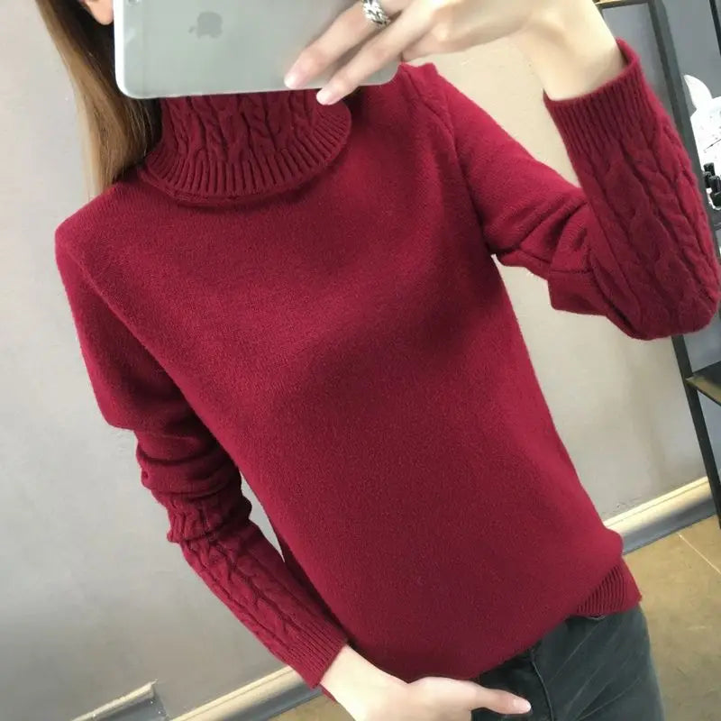 Women Turtleneck Winter Sweater Womens 2026 Long Sleeve Knitted Sweaters Keep Warm Pullovers Female Jumper Tricot Tops