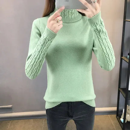 Women Turtleneck Winter Sweater Womens 2026 Long Sleeve Knitted Sweaters Keep Warm Pullovers Female Jumper Tricot Tops