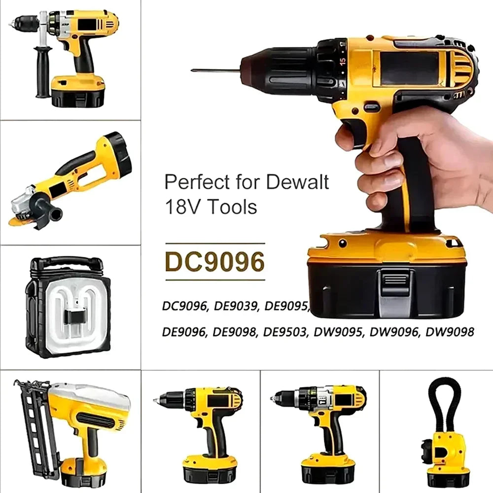 18V 9.8Ah Replacement Battery for Dewalt DC9096 DE 9503 DW 9095 9096 9098 XRP Cordless Drill Tools Screwdriver Batteries
