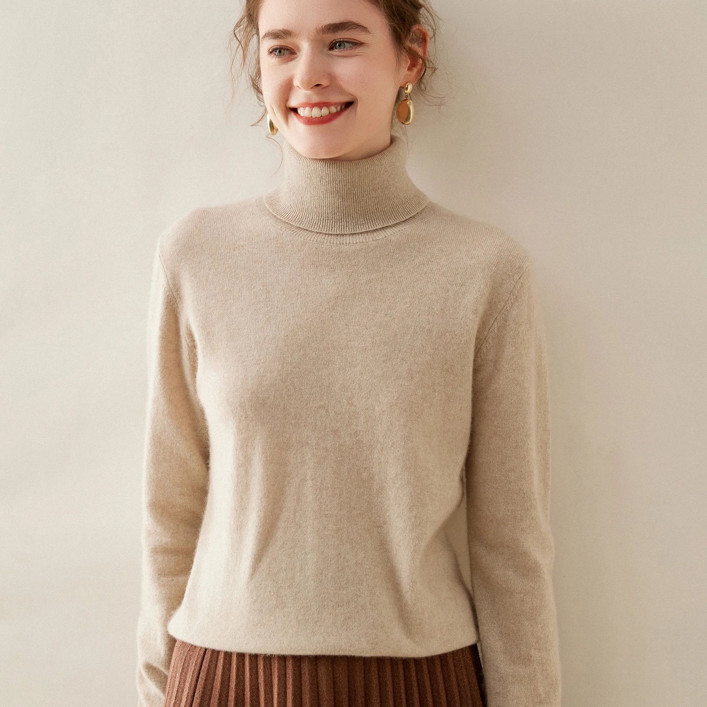 Women Sweaters 100% Pure Cashmere Pullovers Winter New Arrival Turtleneck Jumpers Woman Knitwear Girl Clothes Lady Top 20Colors