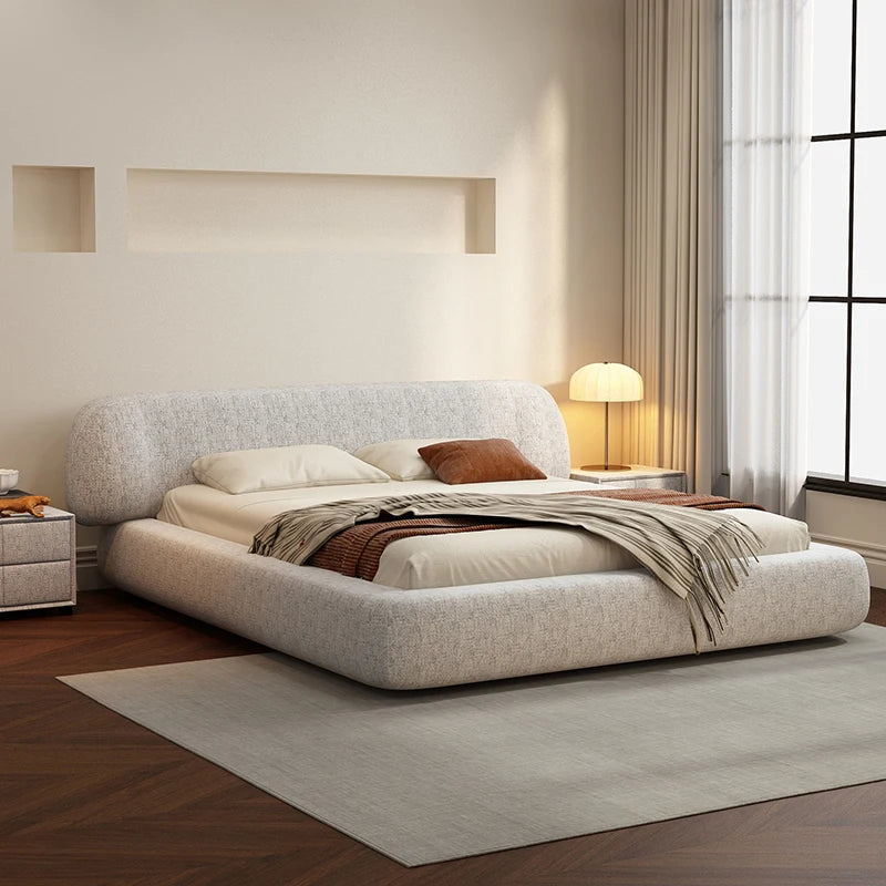 Wedding Comfortable Beds Aesthetics Double European Storage Modern Beds Cream Designer Minimalist Wood Cama Casal Furniture
