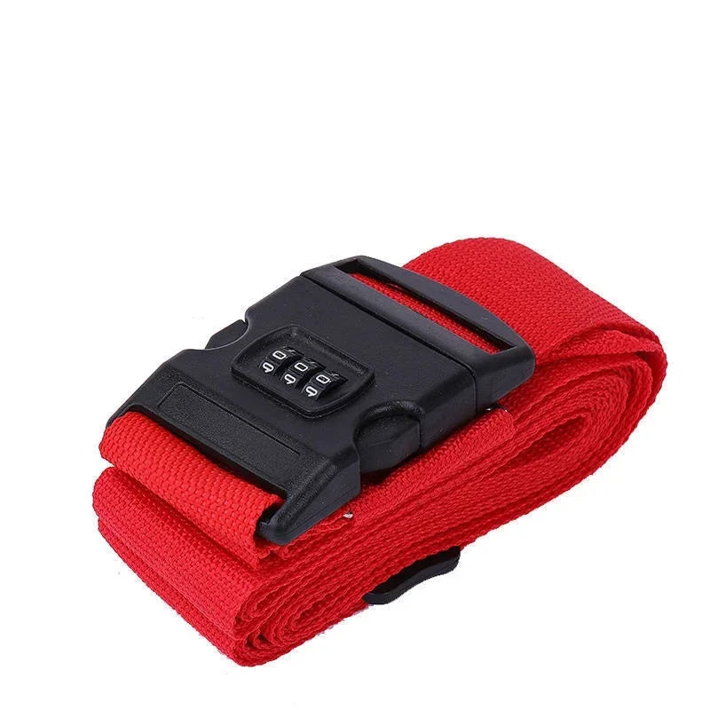 Adjustable Cipher Luggage Strap Travel Essential Accessories Suitcase Supplies Fixed Belt Password Strap for 18-34 Inch Suitcase
