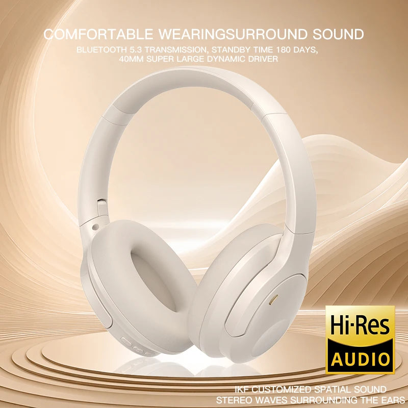 Bluetooth 5.3 Headsets Gaming Headphones Dual Mode Wireless Earphones Foldable Noise Reduction Music Headsets For iPhone Xiaomi