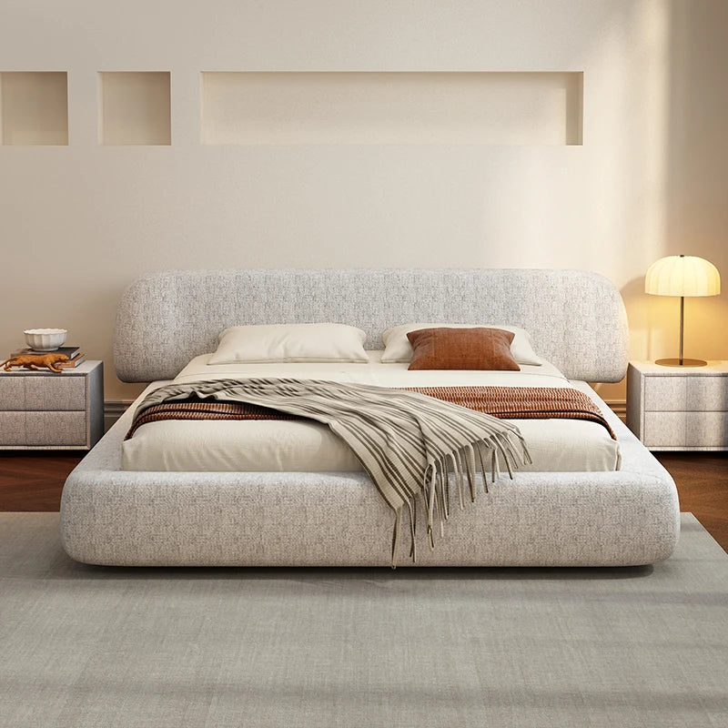 Wedding Comfortable Beds Aesthetics Double European Storage Modern Beds Cream Designer Minimalist Wood Cama Casal Furniture