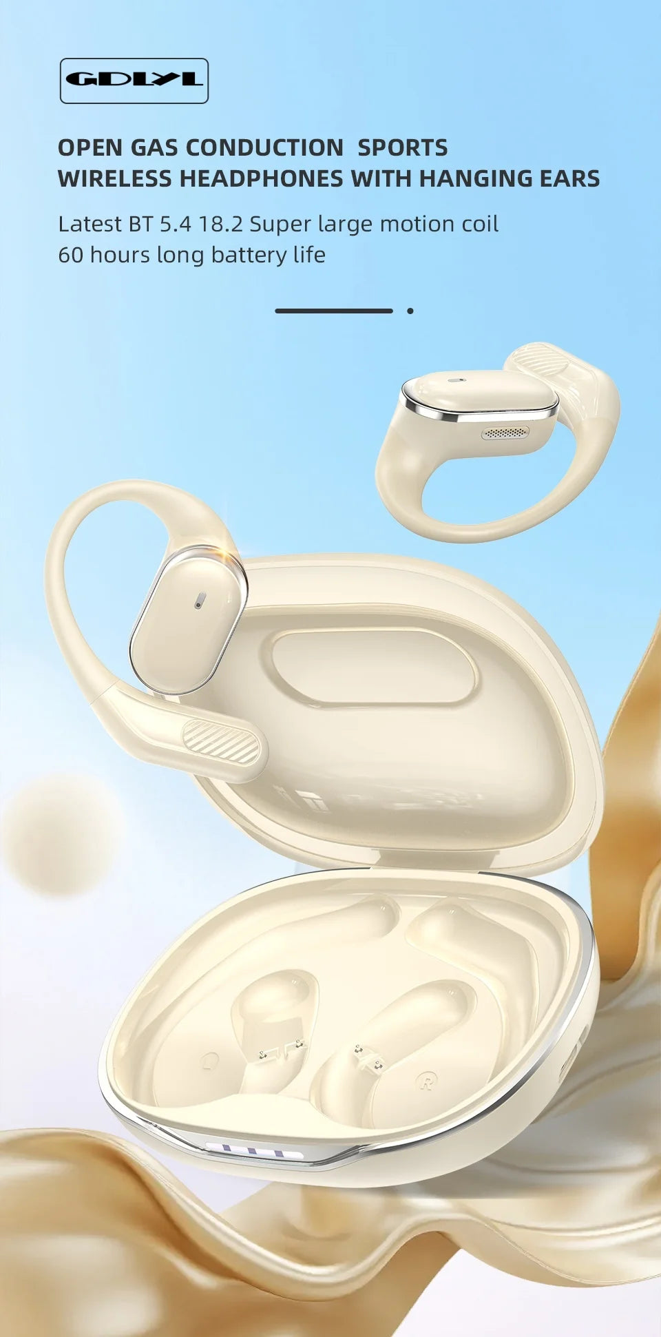 TWS Wireless Bluetooth Earbuds: Original GDLYL T6 Bluetooth V5.4, LED Digital Display Charging Case, Noise Reduction, Waterproof Headset