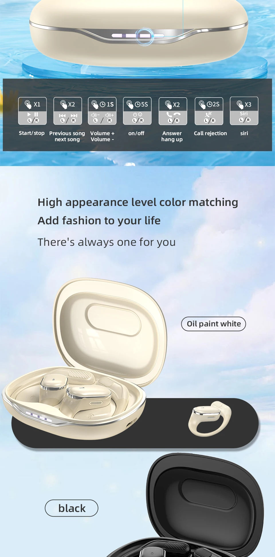 TWS Wireless Bluetooth Earbuds: Original GDLYL T6 Bluetooth V5.4, LED Digital Display Charging Case, Noise Reduction, Waterproof Headset
