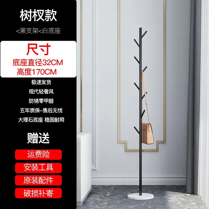 Marble Clothes Hanger Floor-Standing Bedroom Rack Simple Coat Stand Popular Clothes Organizer Luxury Garment Display