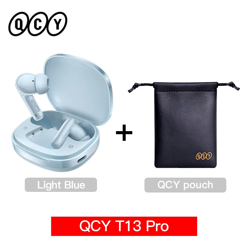 QCY T13 Pro HT23 Adaptive ANC Wireless Earbuds 13mm Drivers Powerful Bass 50dB Hybrid ANC Bluetooth 6.0 Earphones 6 Mics ENC 47H