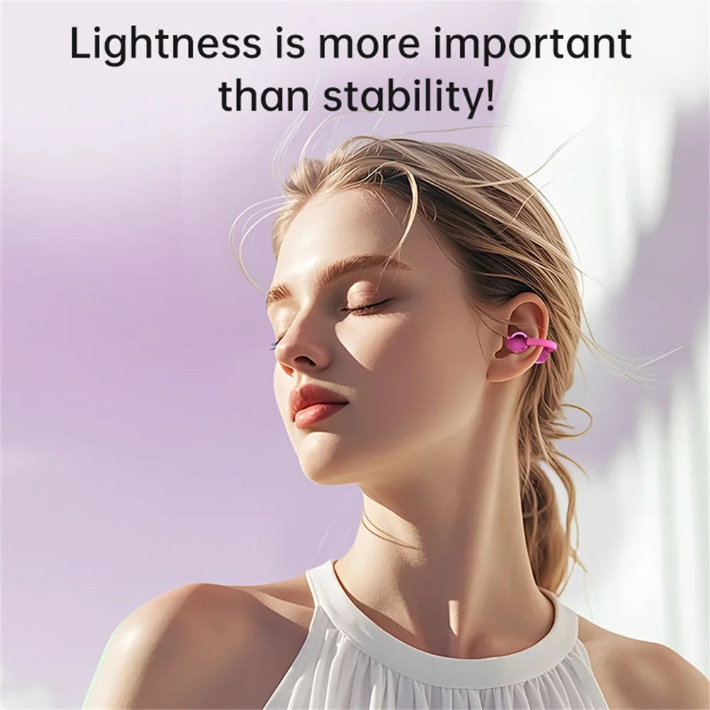 Sports Ear Clip Wireless BlueTooth Earphones Women Headset Handbag Headphone HD Call Music Noise Reduction Lady Earphones