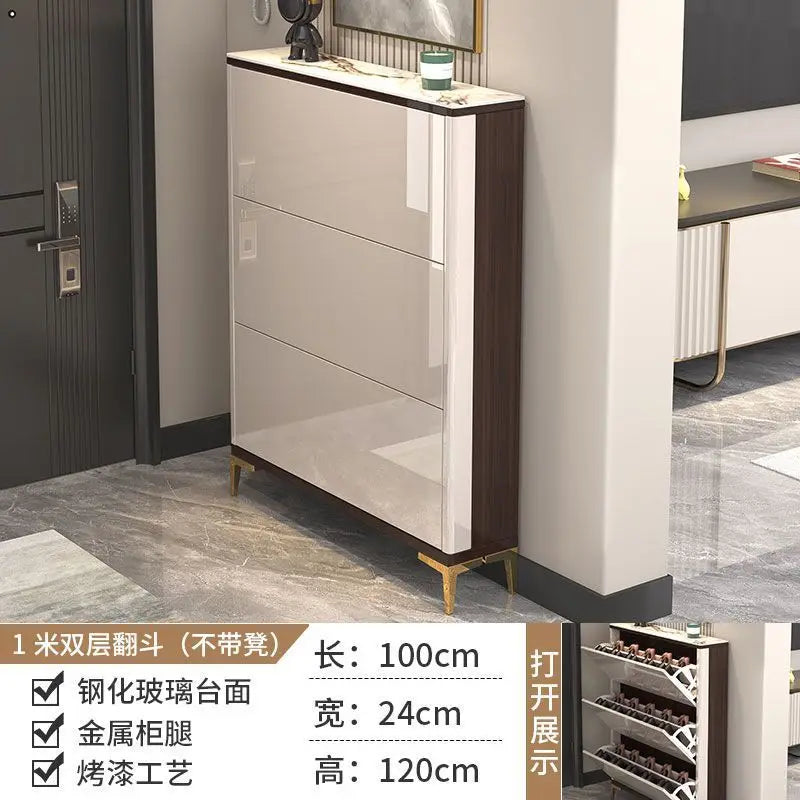 Luxury Ultra-thin Shoe Cabinet Organizer Storage Living Room Display Modern Shoe Shelf Slippers Muebles Shoemakers Furniture