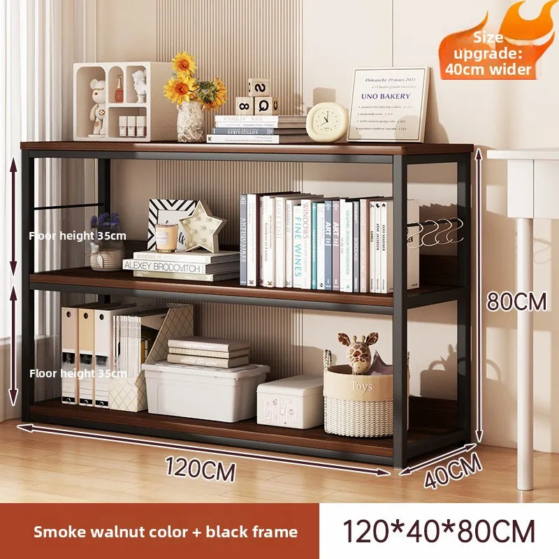Bookshelf Floor-to-ceiling shelf Integrated wall-to-wall multi-layer storage rack Bedroom wall display cabinet Office shelf