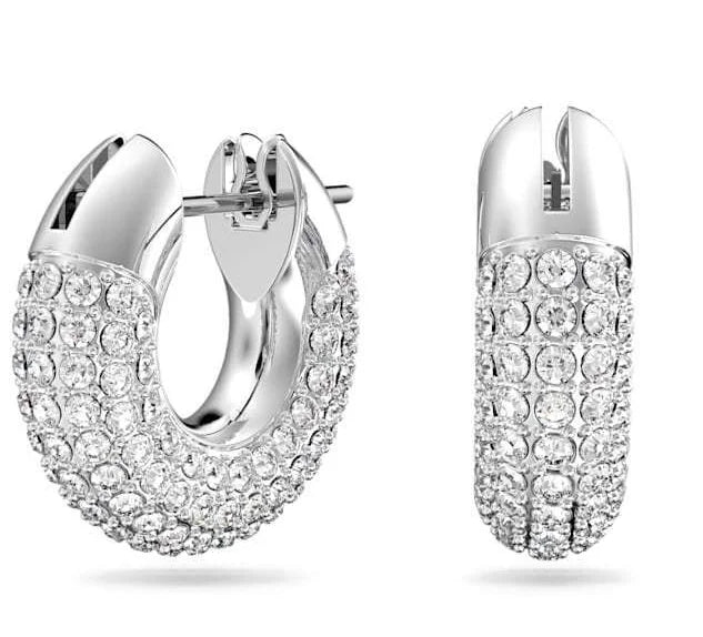 Original white crystal clip earrings, women's fashion trend earrings, jewelry accessories, birthday party gifts