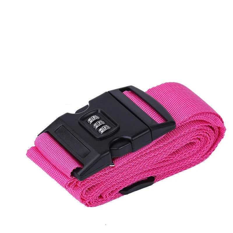 Adjustable Cipher Luggage Strap Travel Essential Accessories Suitcase Supplies Fixed Belt Password Strap for 18-34 Inch Suitcase